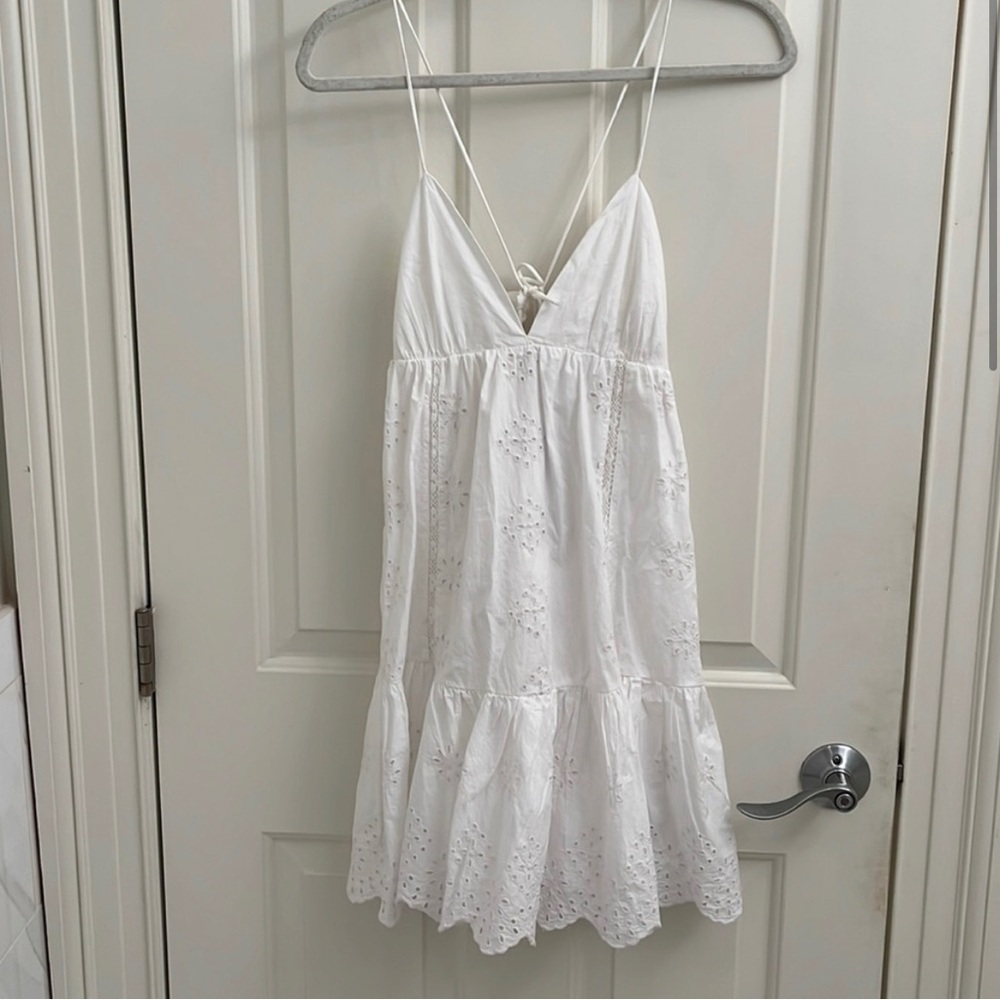 Zara white linen dress NWT